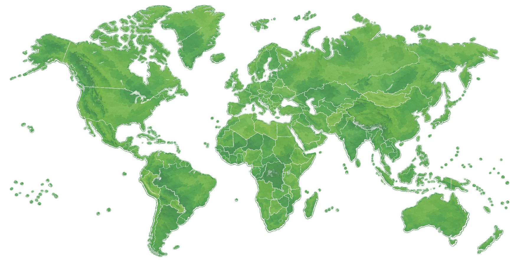 World map with the countries our travelers come from